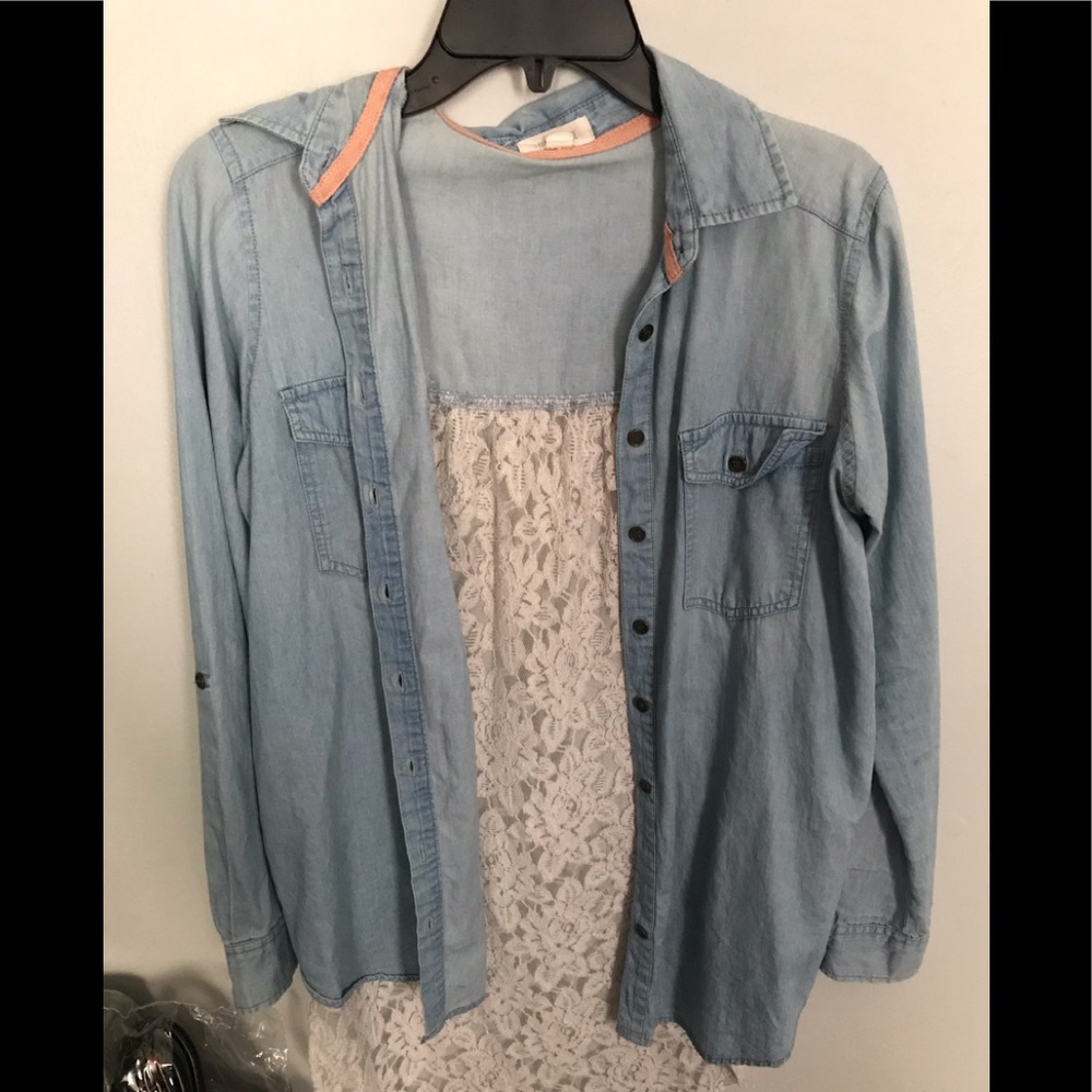 JEan lace top
